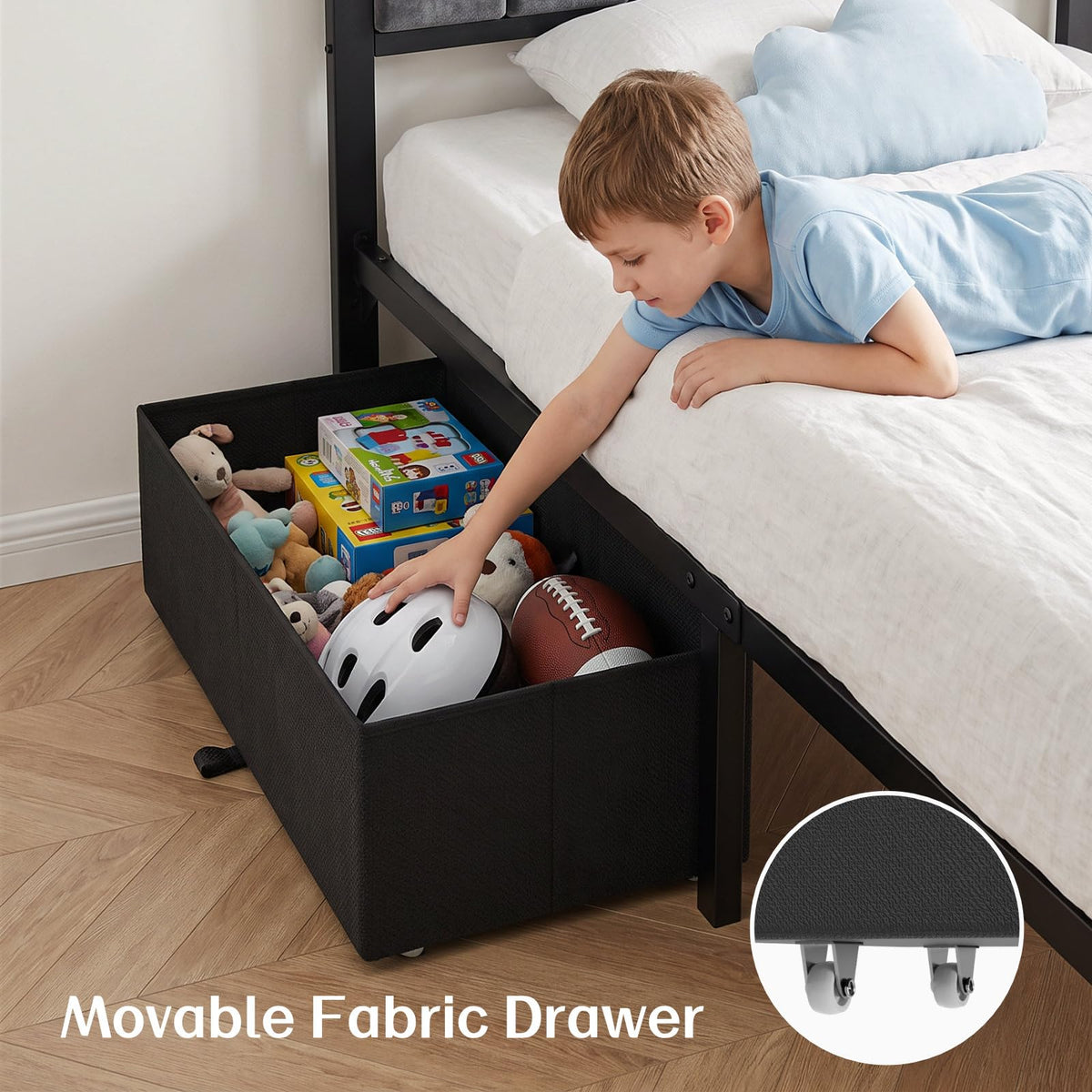 Twin Size Bed Frame with Drawer N31243