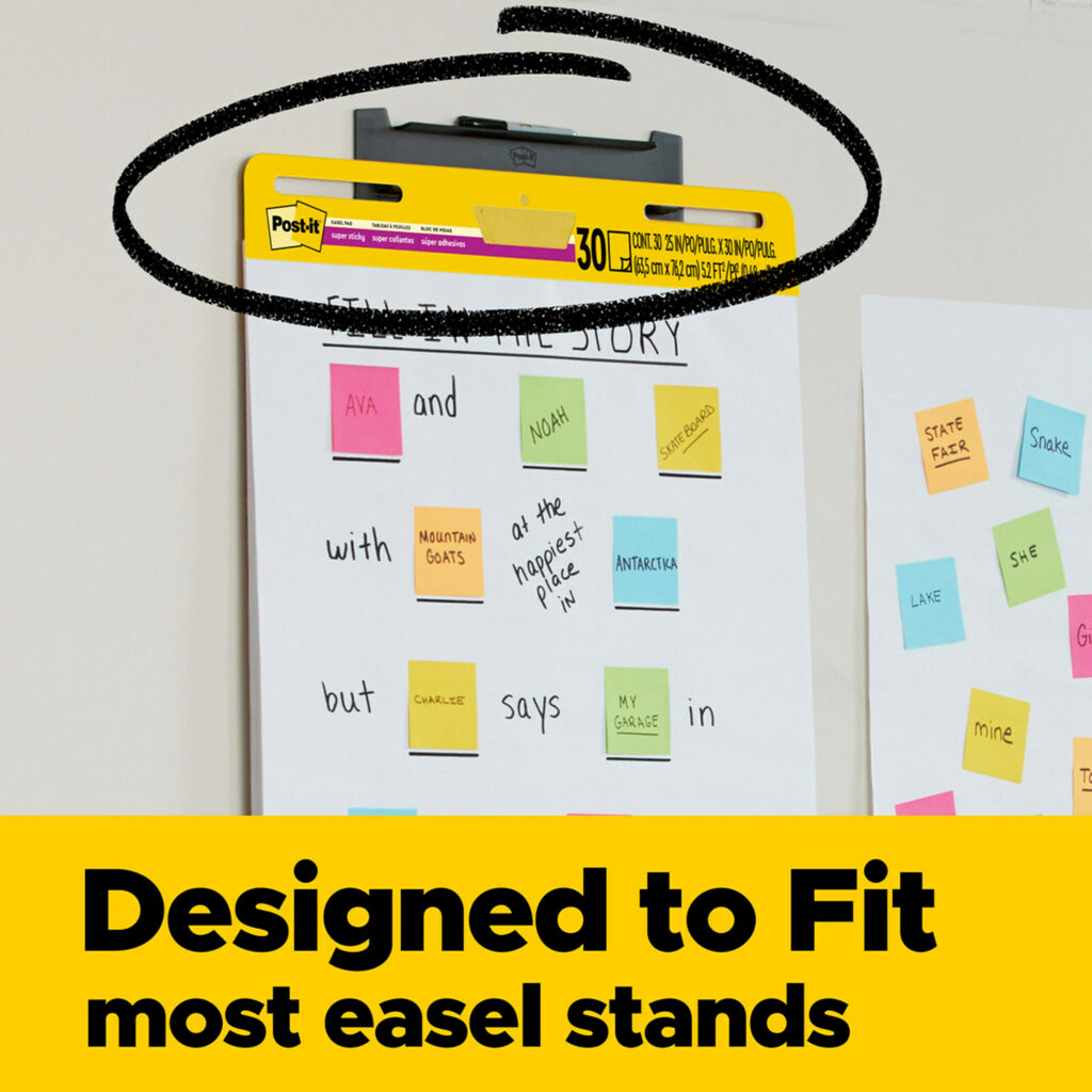 White Self Stick Flip Chart Paper J796447