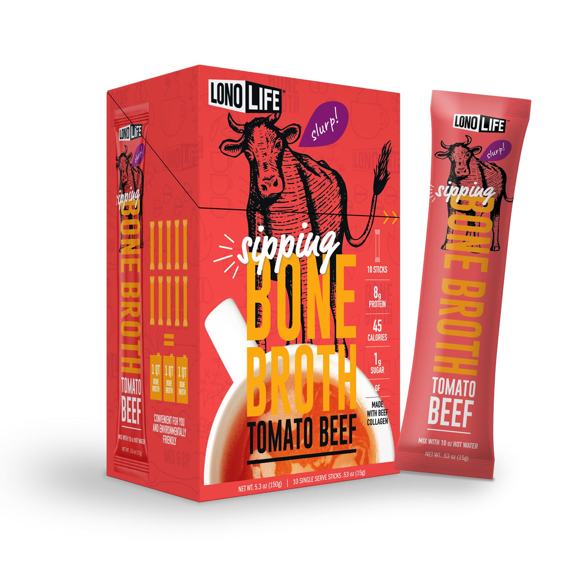 Tomato Beef Bone Broth Packets 10 Pack W4772