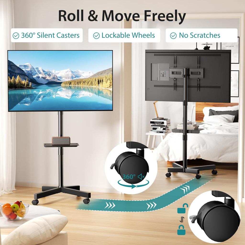 Rolling TV Stand with Wheels for 23-60 Inch Screen T484114