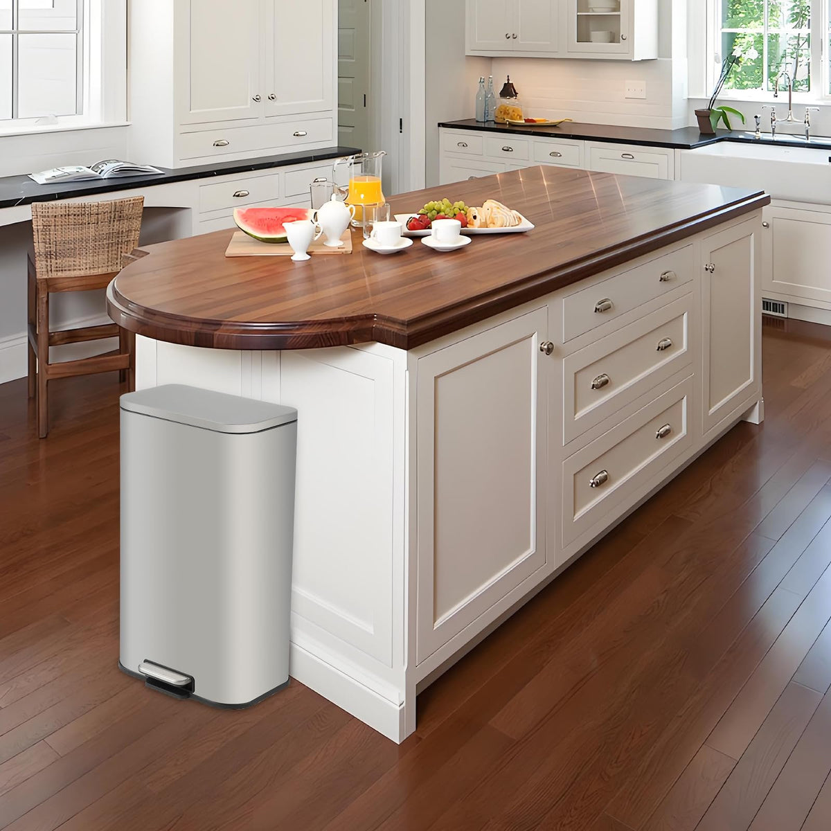 13.2 gal Stainless Steel Step Trash Can S621901