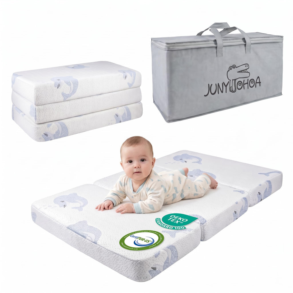 Trifold Pack and Play Mattress Topper, 38x26 Dual Firmness V170