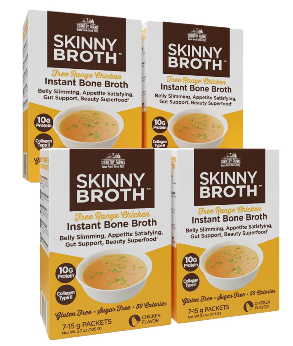 Instant Chicken Bone Broth 10G Protein Collagen Type II 4 Pack Q28466