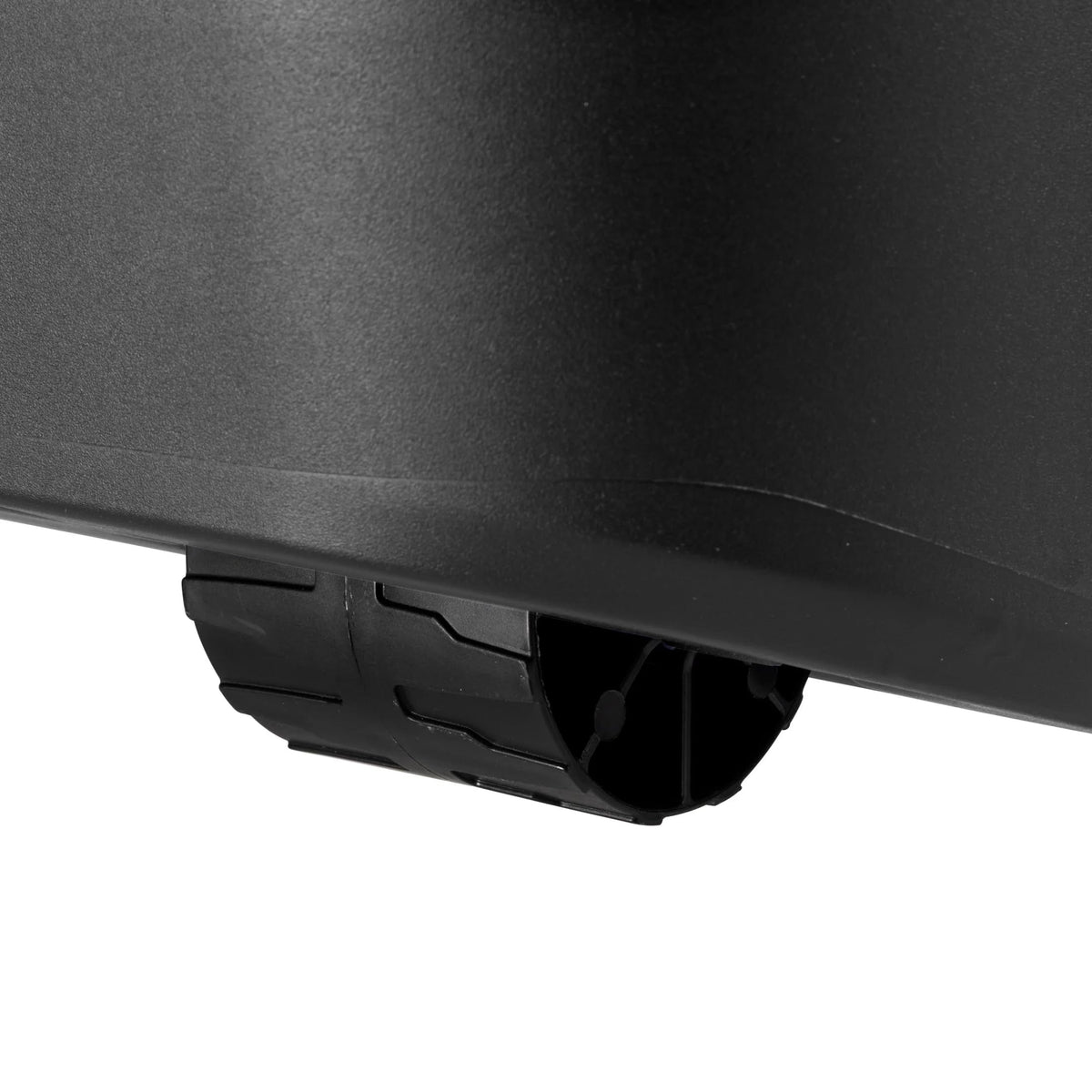 22 Gallon Black Wheeled Plastic Storage Trunk with Latching Lid Q33320