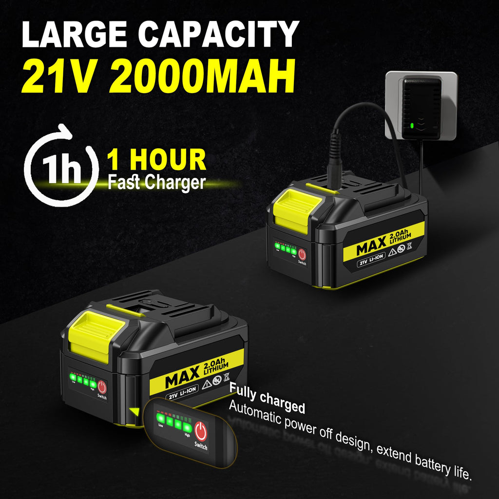 2" Cordless Brad Nailer, 2-in-1 21V Electric Brad Nailer with Battery I5062