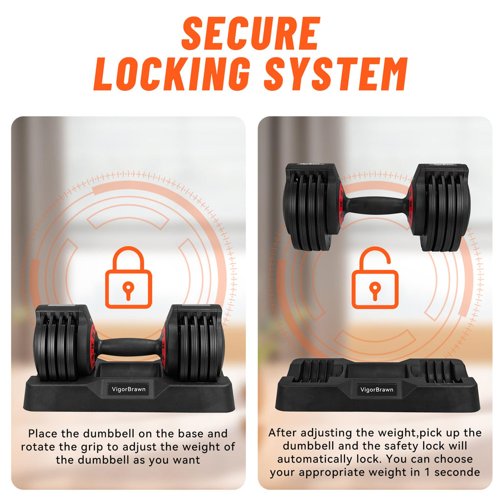 Adjustable Dumbbell Set with Storage Case G8734