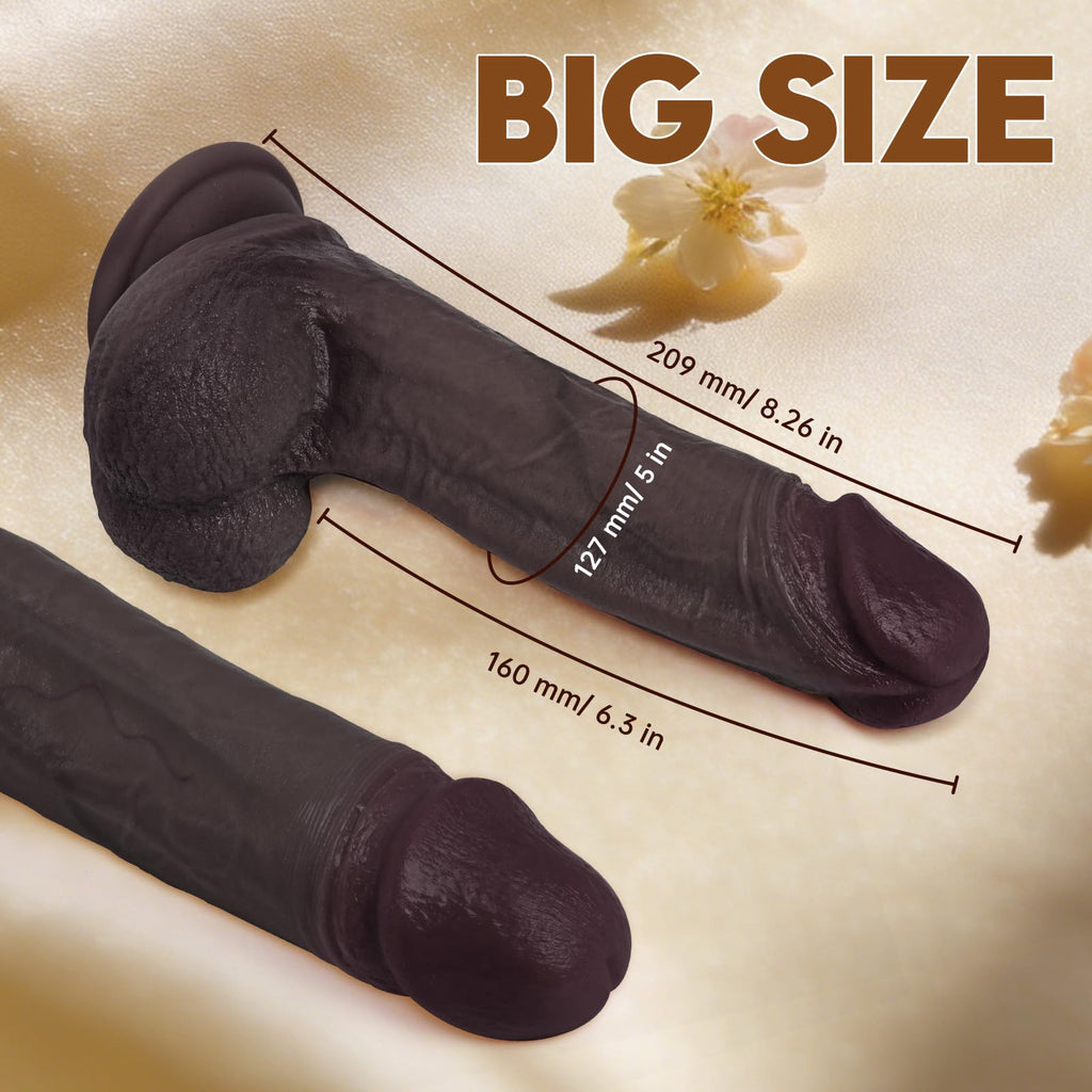 6 Inch Liquid Silicone Black Dildo with Suction Cup R81213