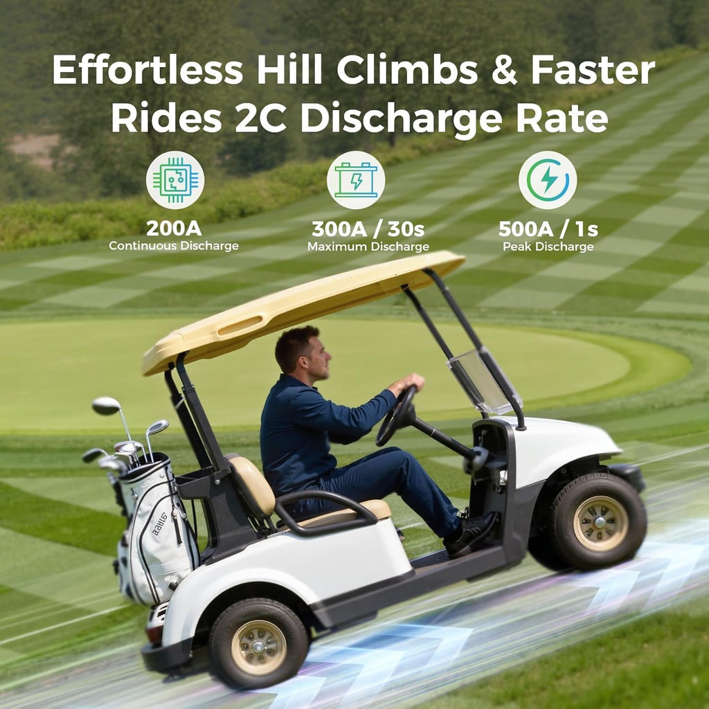 48V 100Ah Lithium Golf Cart Battery with Charger L536
