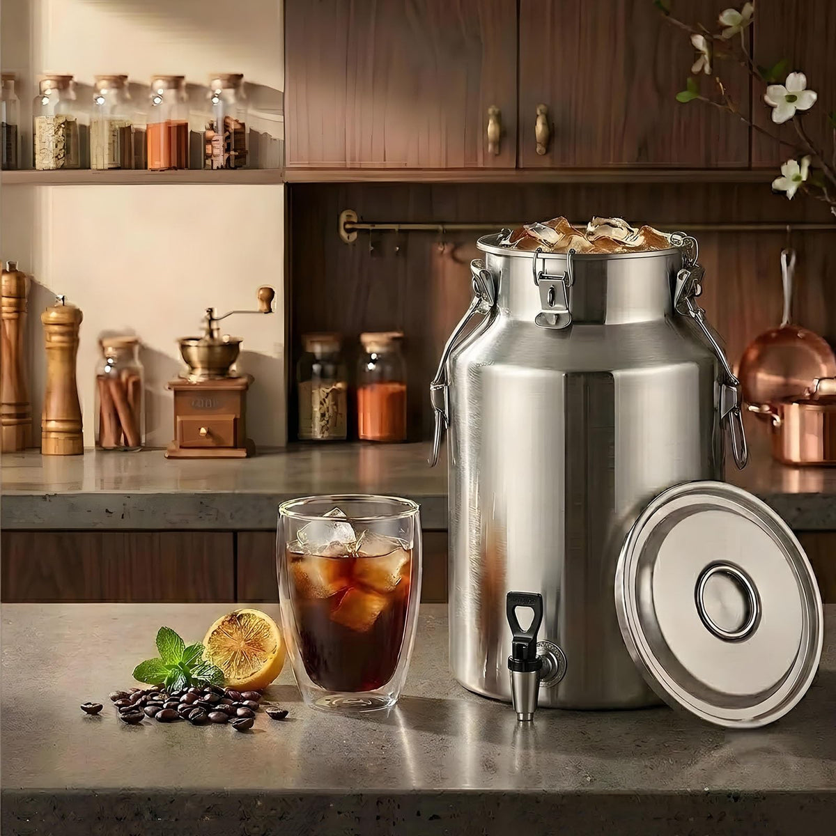 Food Grade Stainless Steel Milk Can with Sealed Lid Q78861