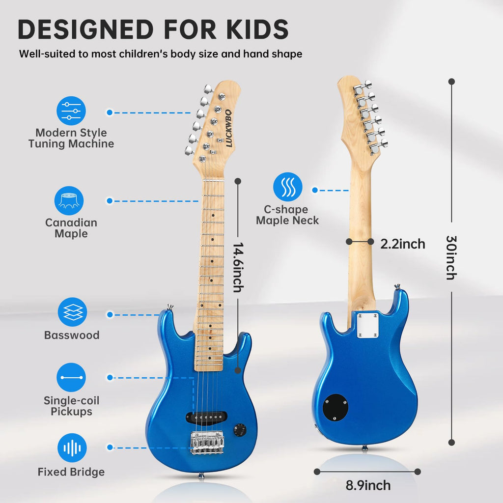 30 Inch Kids ST Style Mini Electric Guitar Beginner Kit with Amplifier V64424