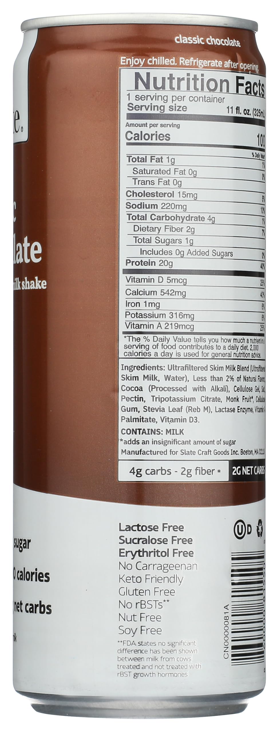 High Protein Chocolate Milk Shake 11 Fl Oz M525