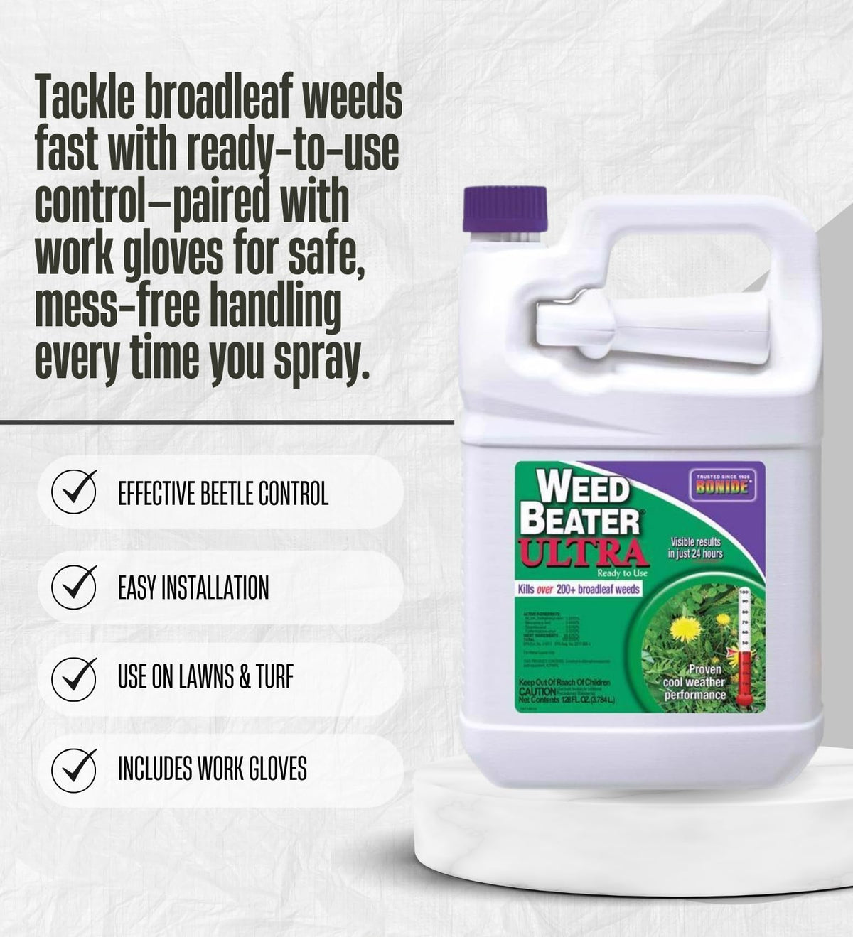 Weed Killer RTU Liquid 1 gal with Work Gloves H677152
