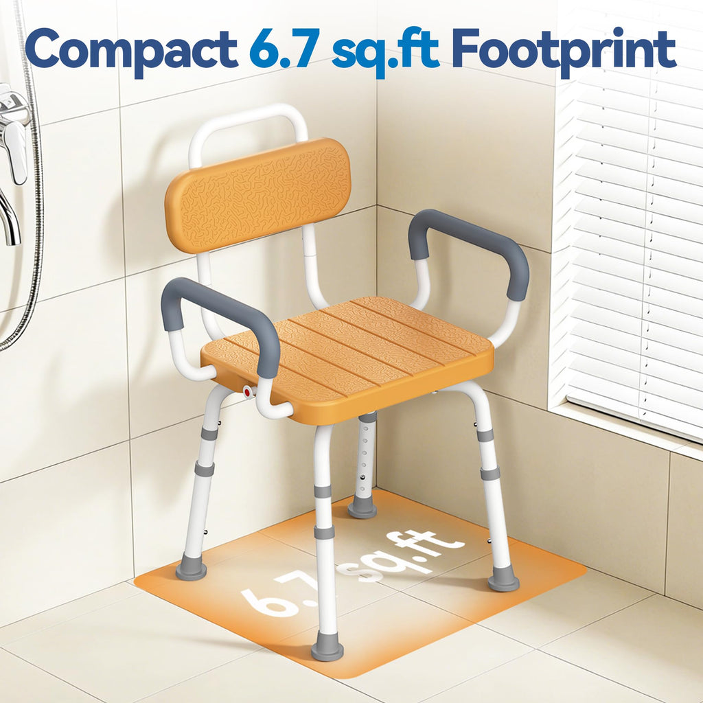 Swivel Shower Chair with Removable Arms & Back W11281