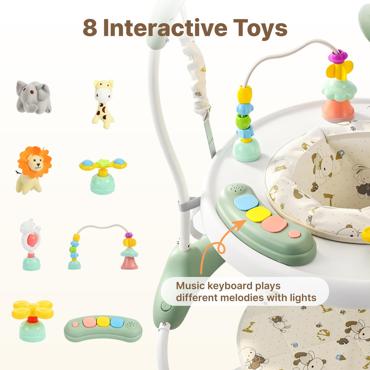 Green 3-in-1 Baby Jumper Activity Center H5186