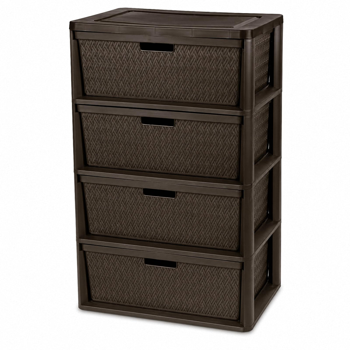 Wide 4-Drawer Storage Organizer Tower with Removable Bins N30130