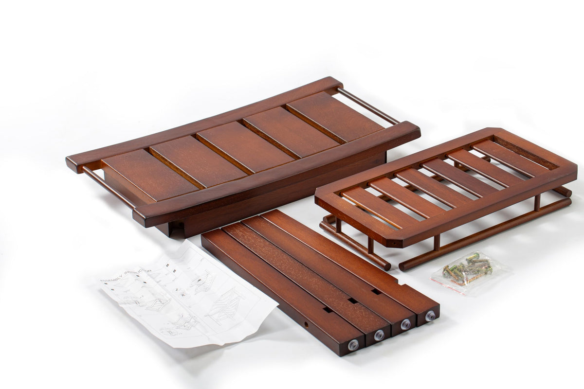 21" Teak Shower Bench with Storage Shelf Q4401