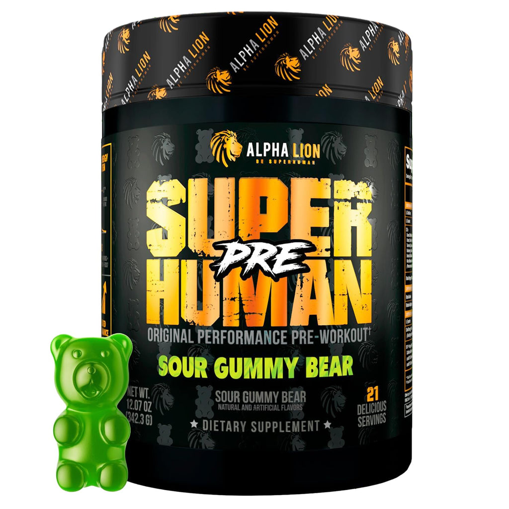 Pre Workout Powder with Beta Alanine, L-Taurine & Caffeine, 21 Servings Sour Gummy Bear D24934