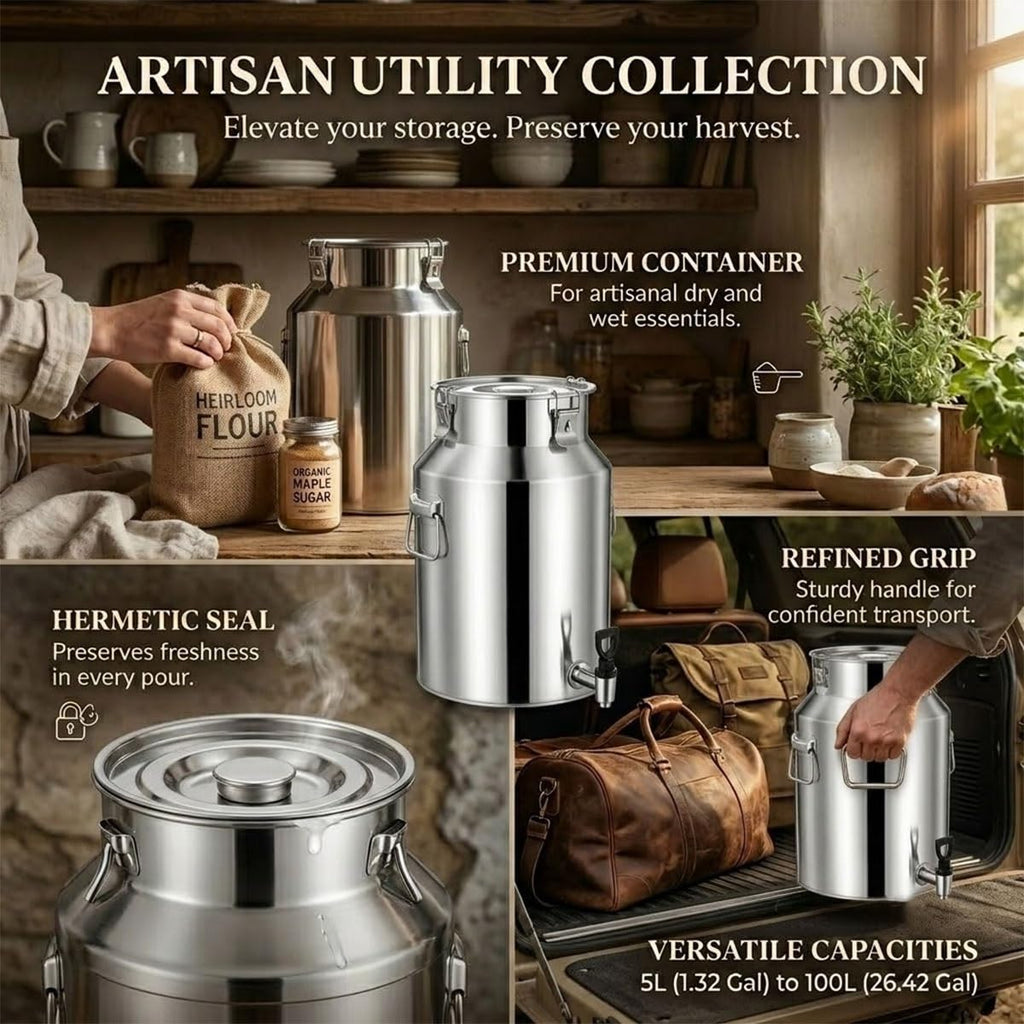 Food Grade Stainless Steel Milk Can with Sealed Lid Q78861