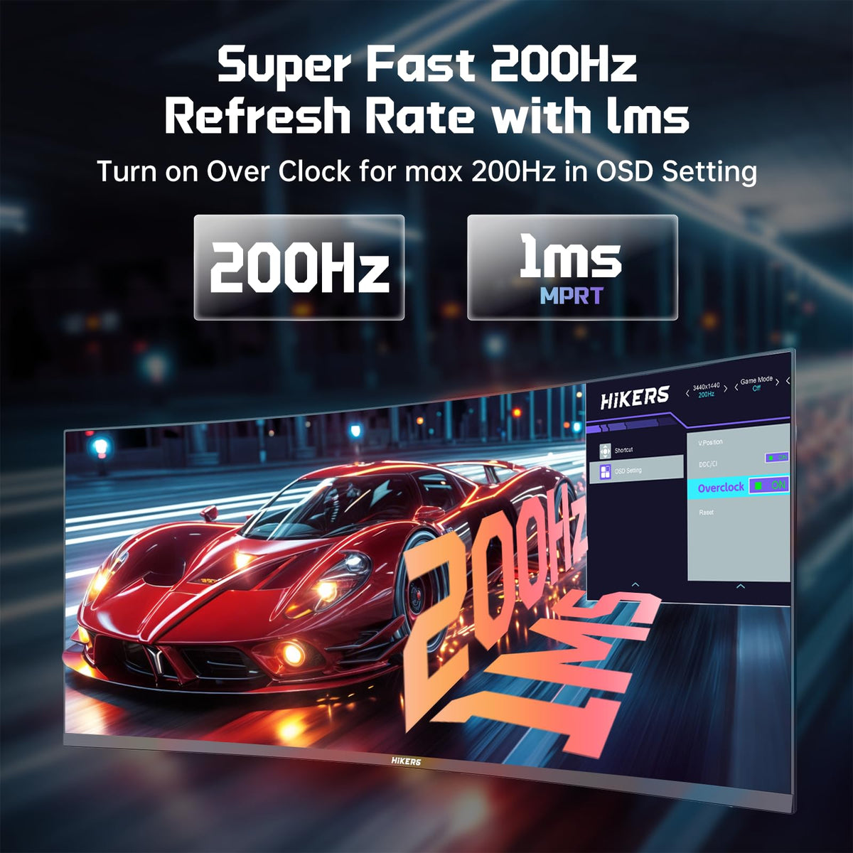 34 Inch Curved Gaming Monitor UWQHD 200Hz B70880
