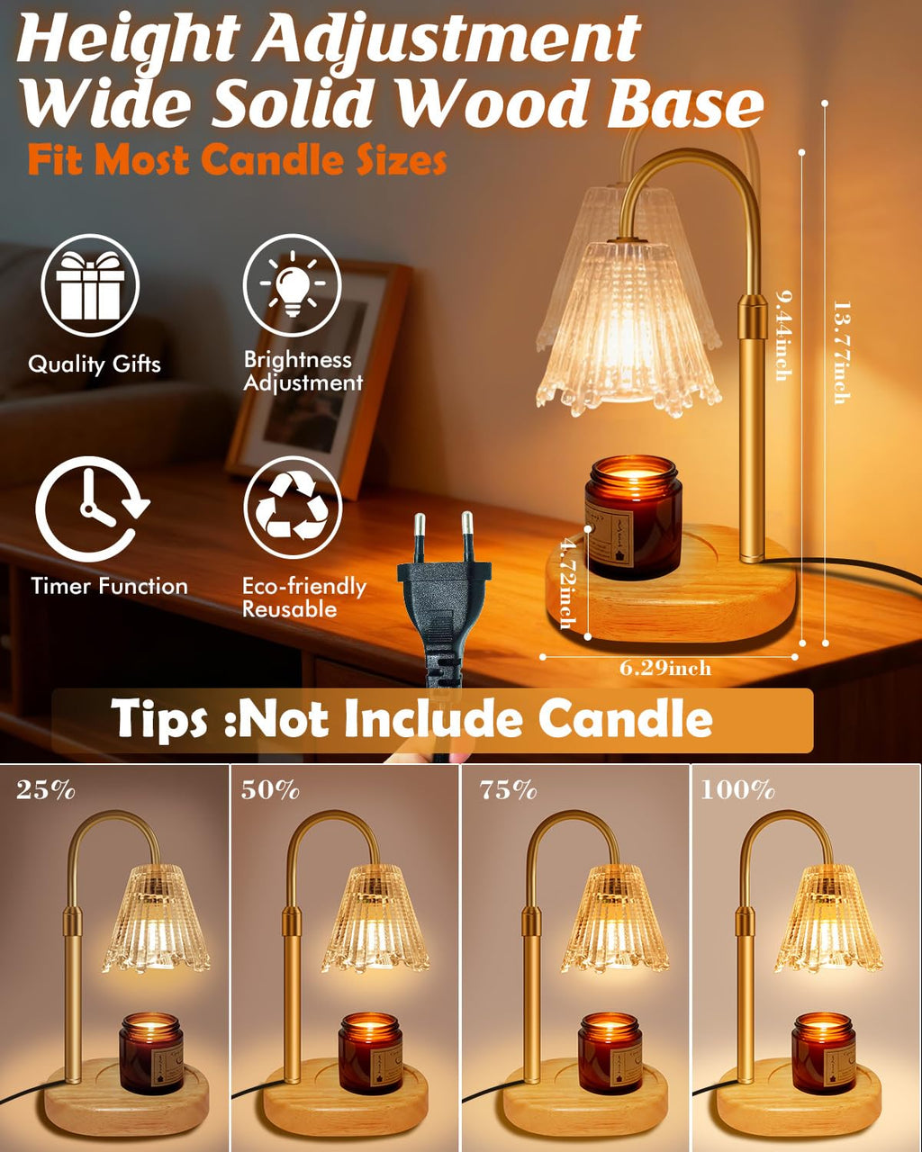 Candle Warmer Lamp with Timer & Dimmer N244