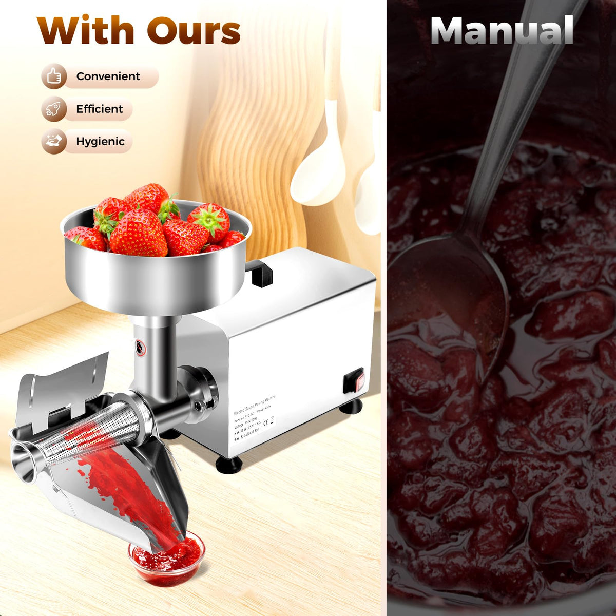 450W Stainless Steel Tomato Strainer Machine A87189