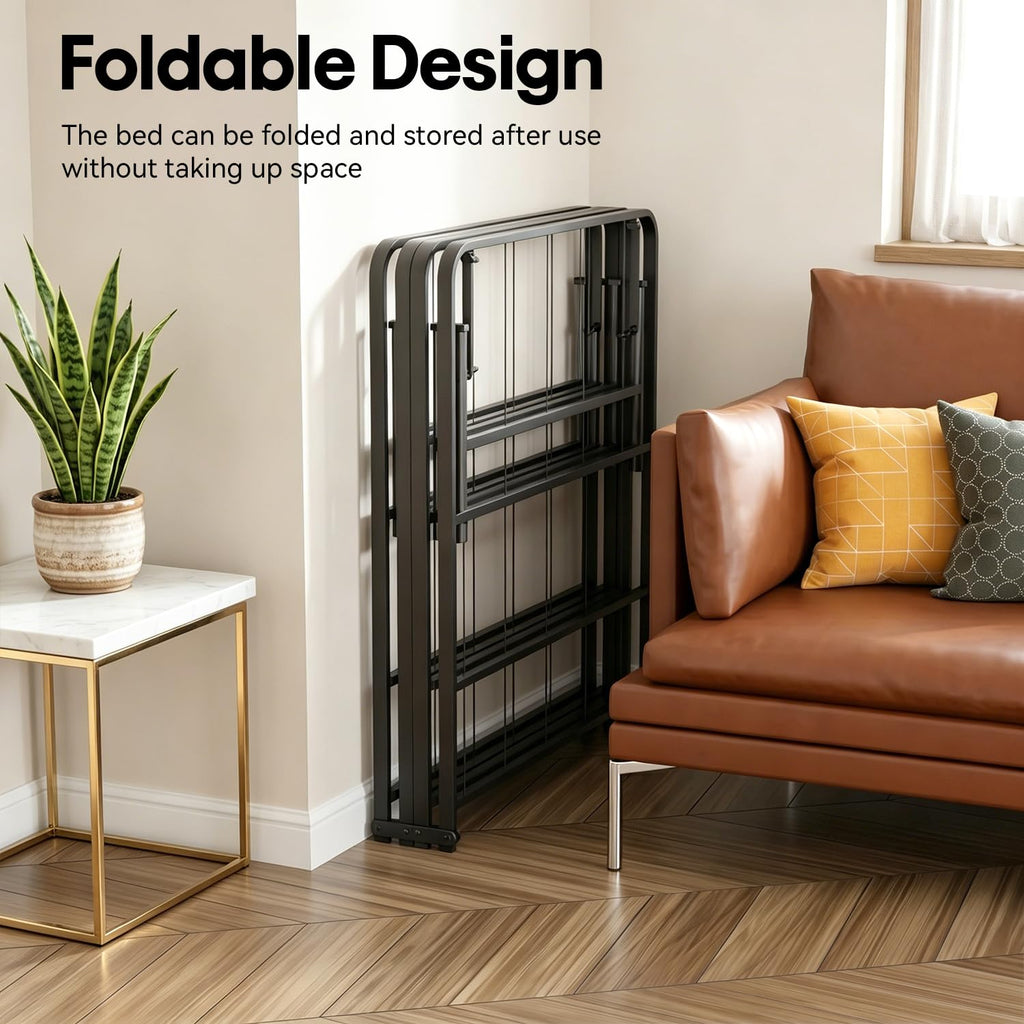 Twin Metal Bed Frame with 6 Legs L2120