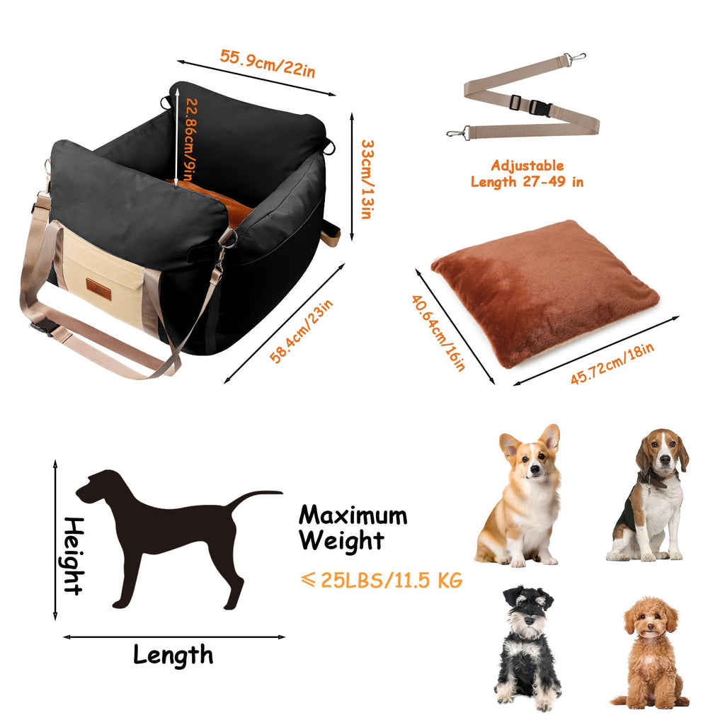 Dog Car Seat for Small Dogs Under 25 lbs D193950