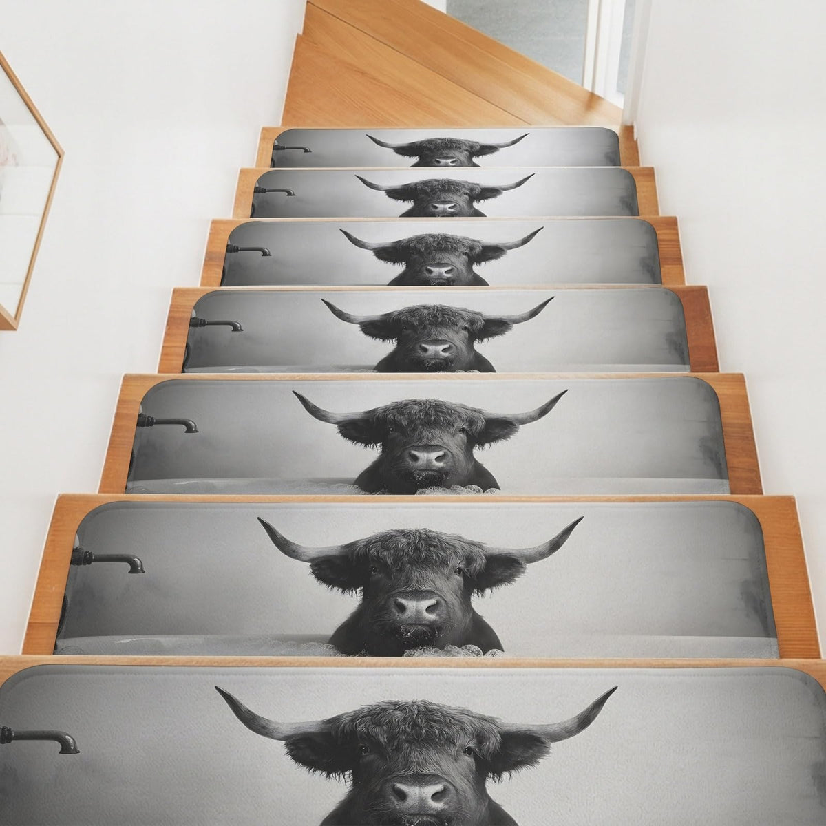 Grey Non Slip Carpet Stair Treads Set of 15 S943