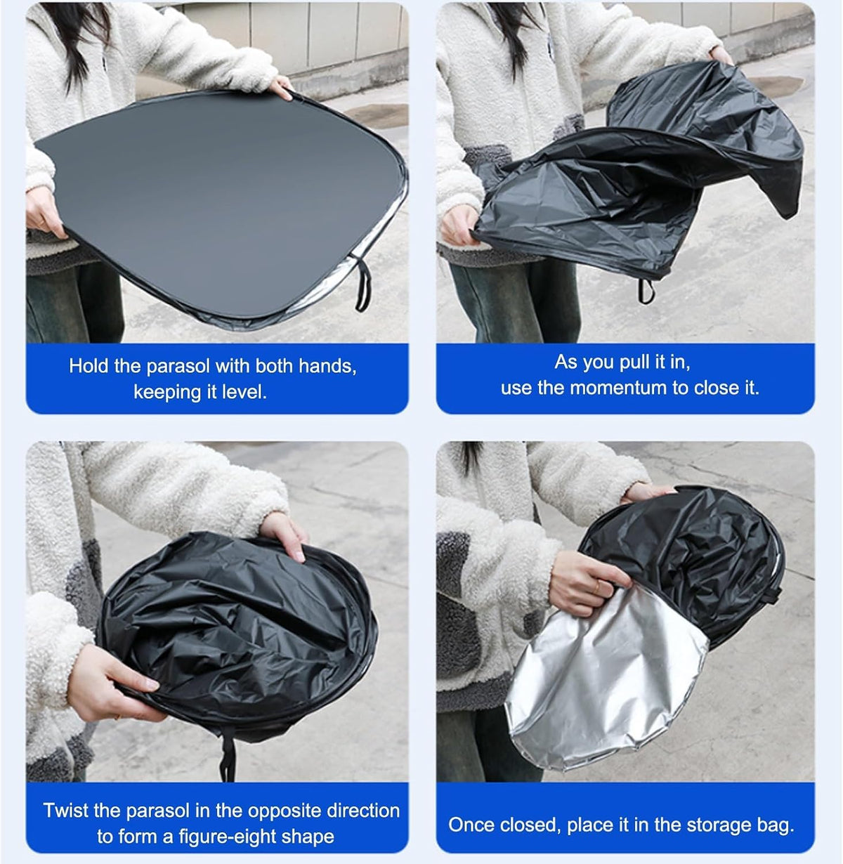 Front Window Sunshade Reflective Foldable Y70285