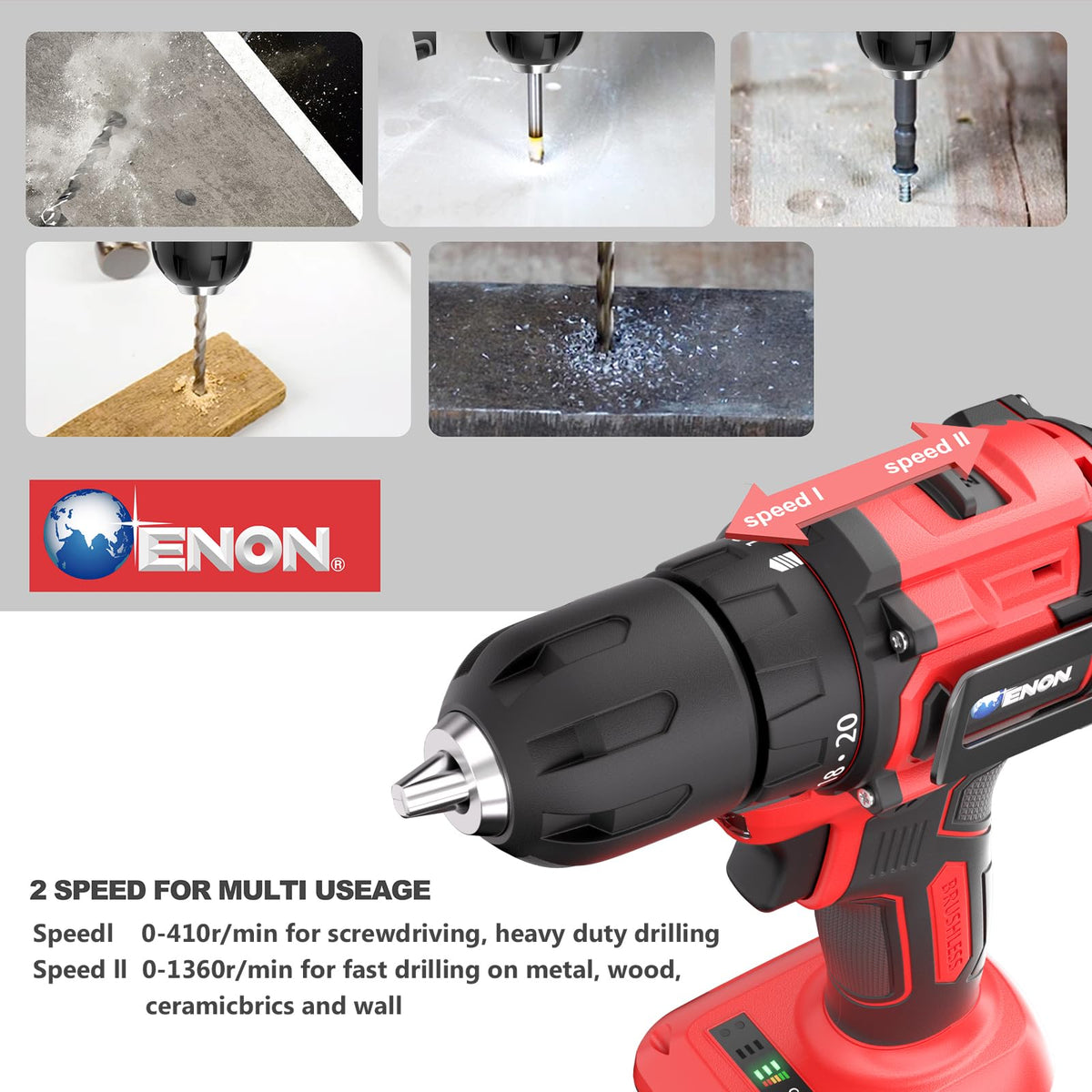 Cordless Drill Set with Battery and Charger U85479