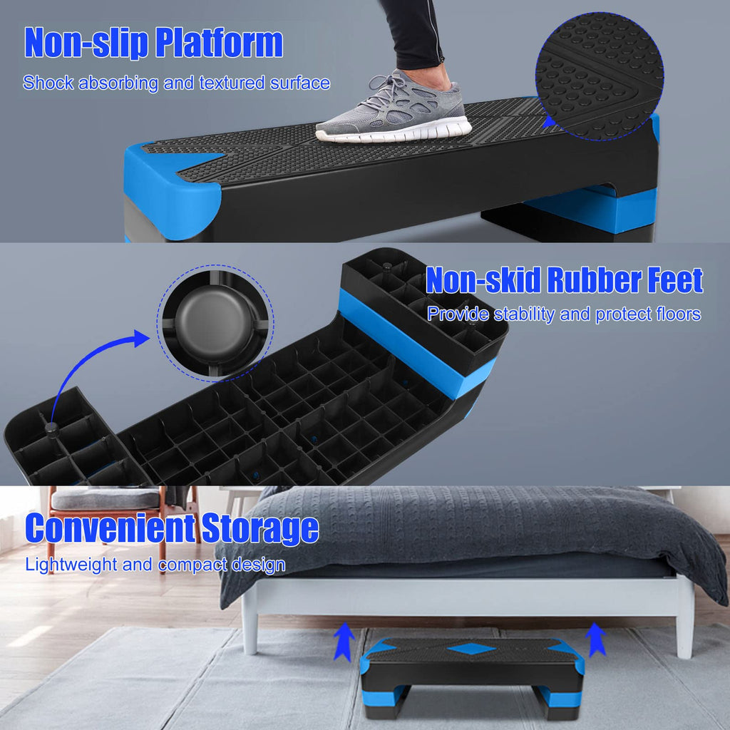 Adjustable Aerobic Stepper Fitness Step Platform L7707
