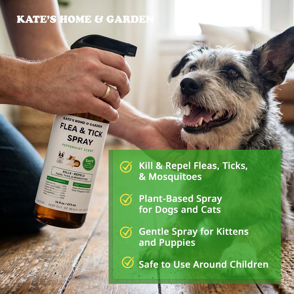 Flea and Tick Spray for Dogs & Cats 16oz J31519