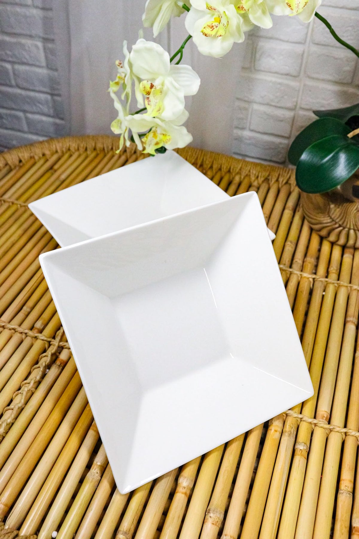 Porcelain Square Bowls 35oz Dishwasher And Microwave Safe L751623