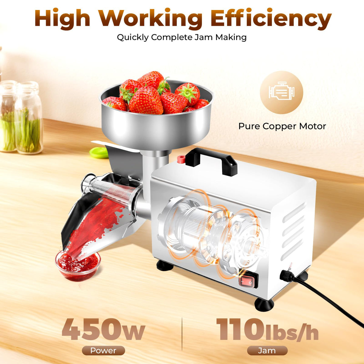 450W Stainless Steel Tomato Strainer Machine A87189