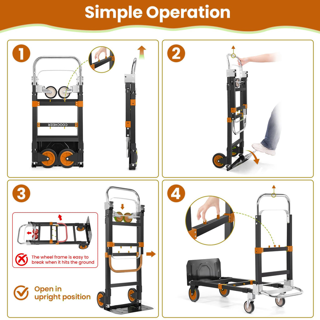 Folding Hand Truck Orange M450774