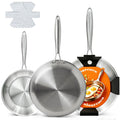 Tri-Ply Stainless Steel 7-Piece Frying Pan Set O865