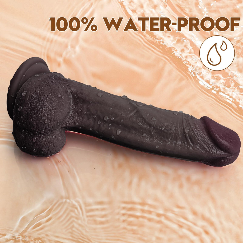 6 Inch Liquid Silicone Black Dildo with Suction Cup R81213