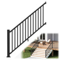 1 Pack 36 in. H x 6 ft. W Aluminum Stair Railing Kit with Post J609