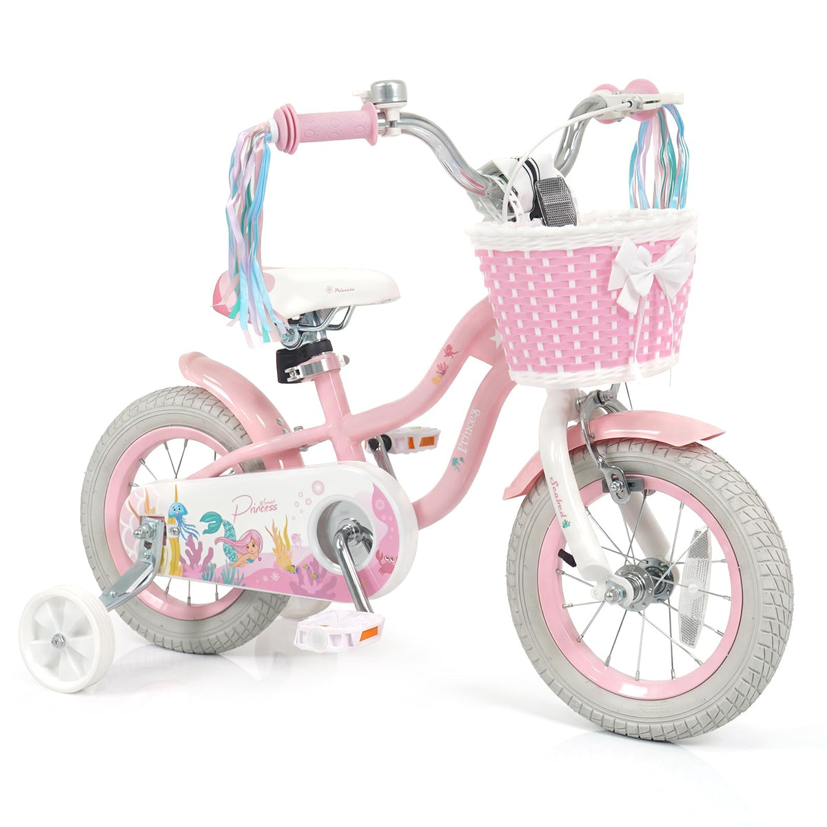 Kids Bike with Basket and Training Wheels E65597