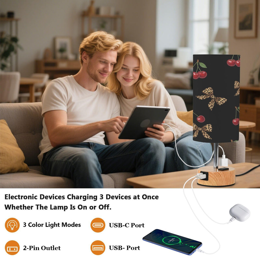 Bedside Table Lamp with USB B259