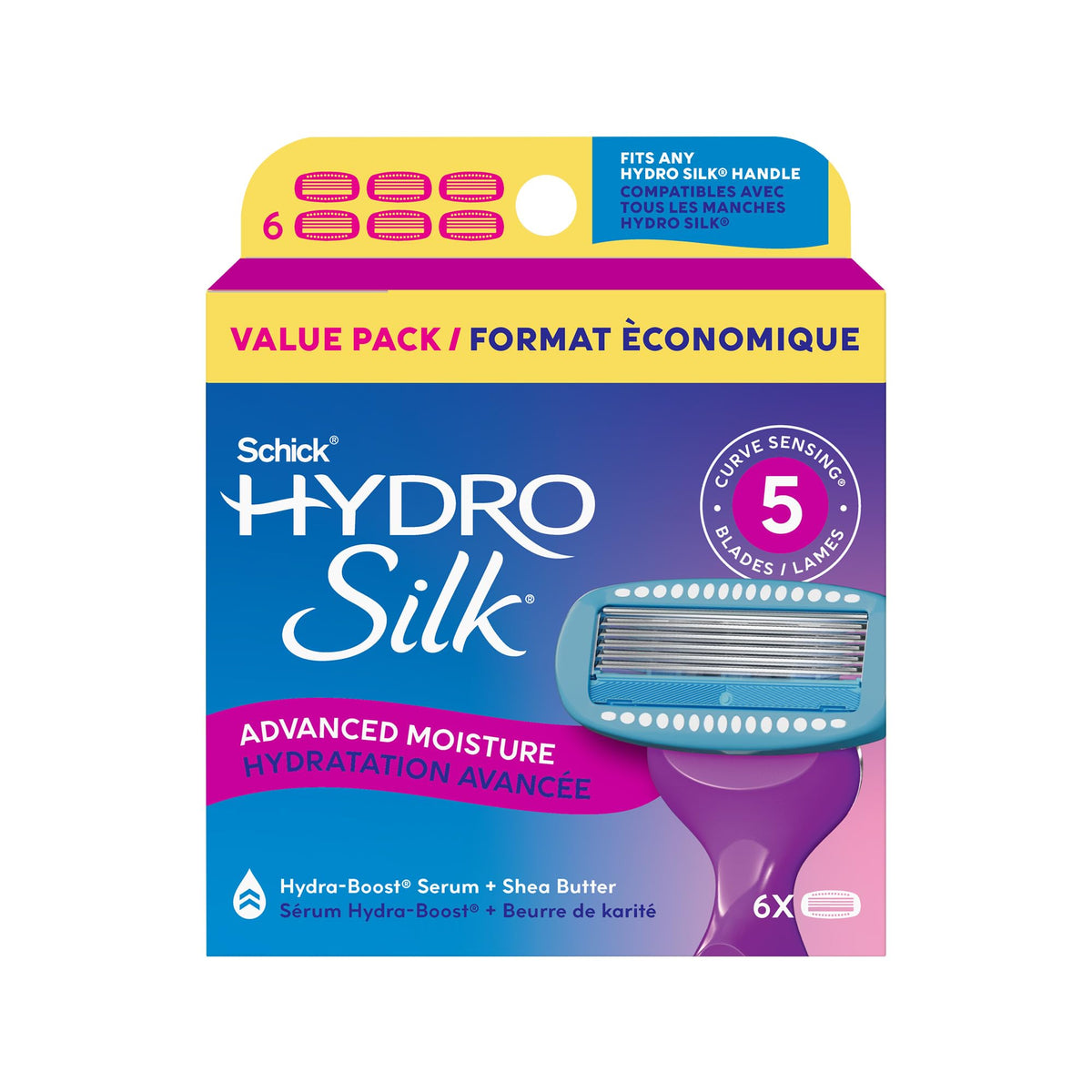 5-Blade Moisturizing Razor Refills, 6 Count S36682