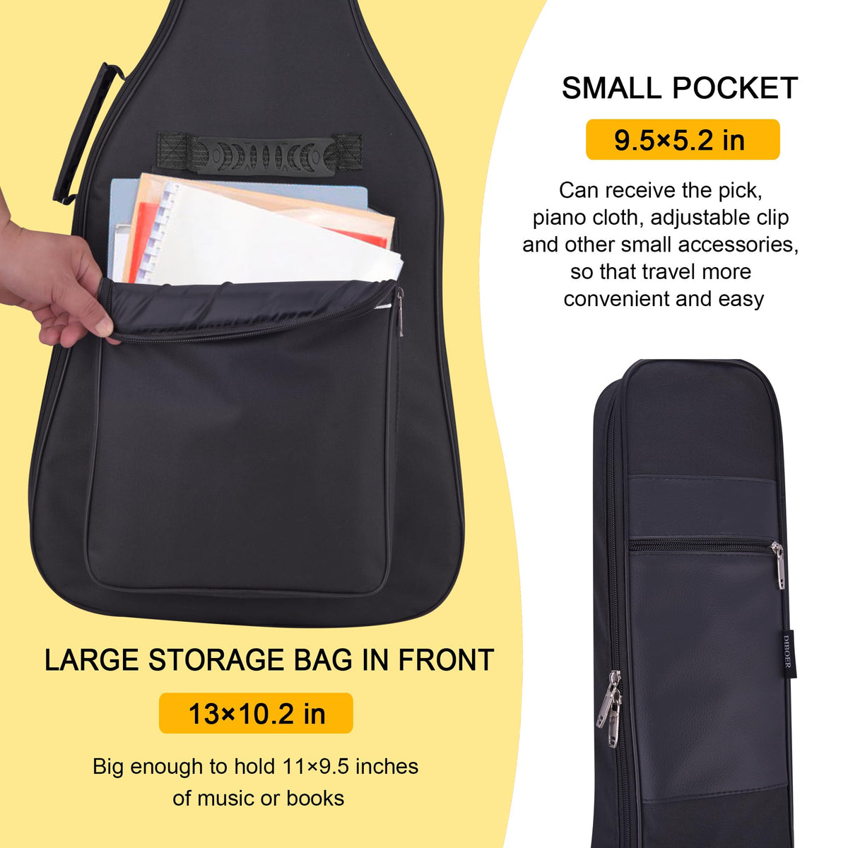 36 Inch Acoustic Guitar Case Soft Padded Gig Bag R6976