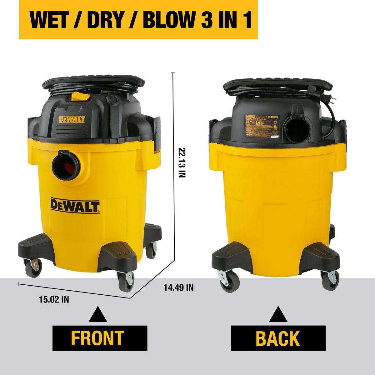 6 Gal. Poly Wet/Dry Vacuum with Hose and Accessories N9919