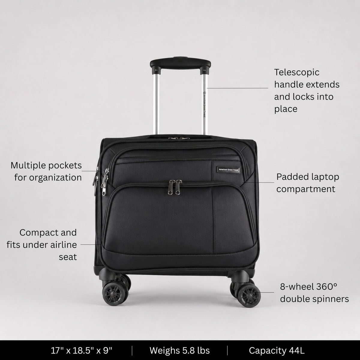 Carry-On Spinner Briefcase H3284