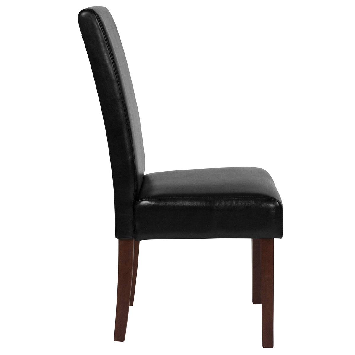 Black Faux Leather Parsons Chair 2-Pack T11947