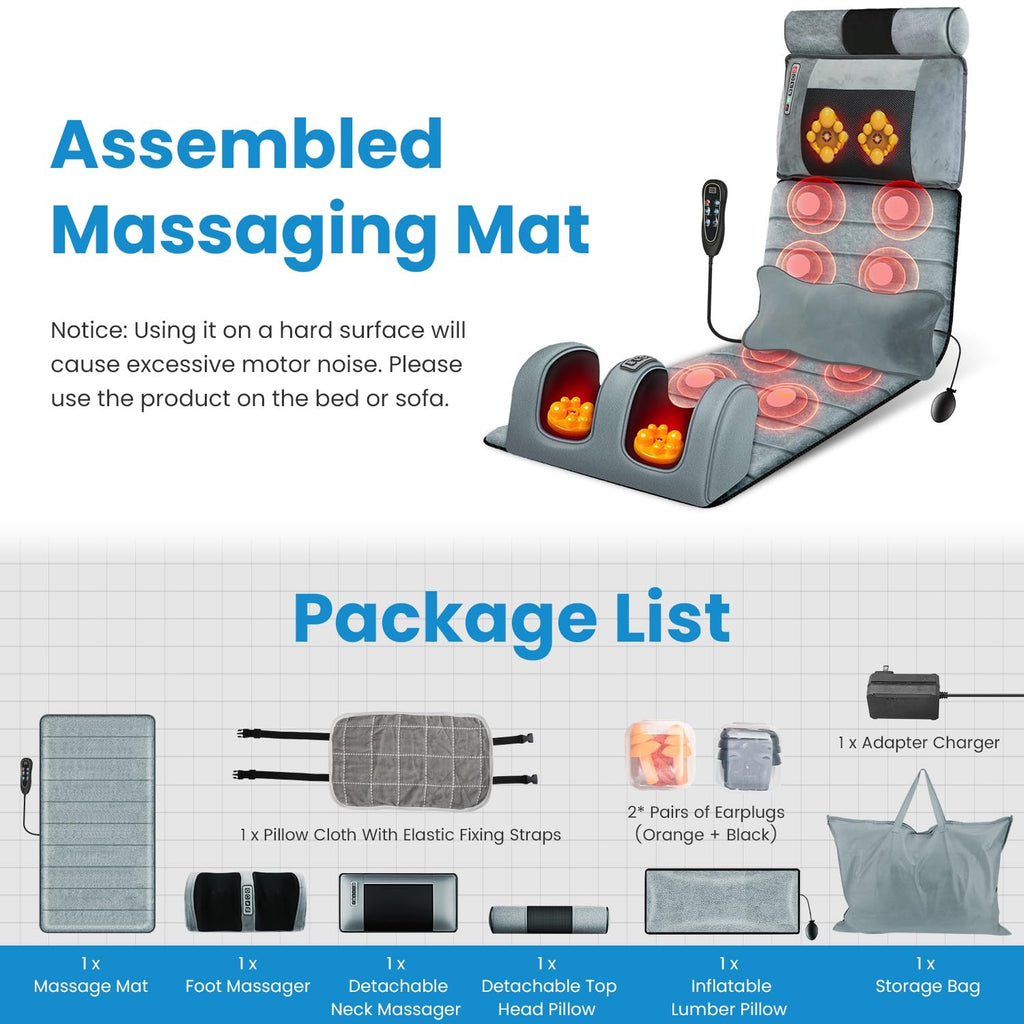 Full Body Massage Mat with Heat E700011