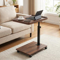 C Shaped End Table with Wheels & Adjustable Height S2949