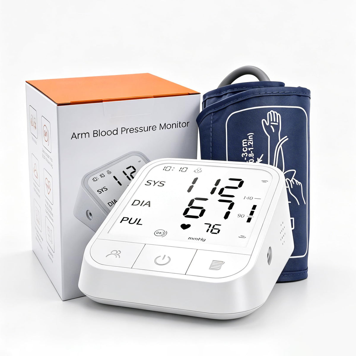 Upper Arm Blood Pressure Monitor, Automatic Digital with Voice Broadcast, Backlit LED Display, Adjustable Cuff L116