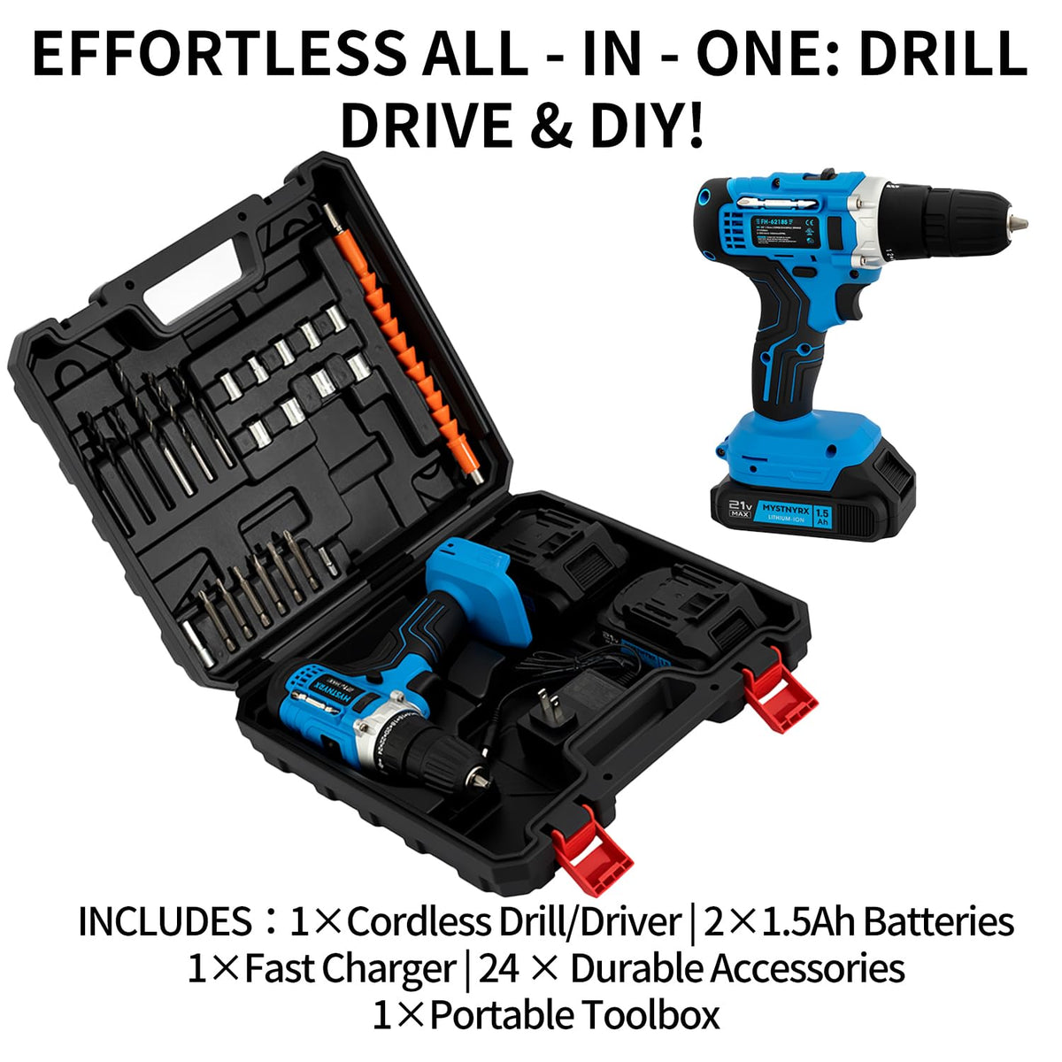 21V Max Cordless Drill Driver Kit with 2 Batteries G79979
