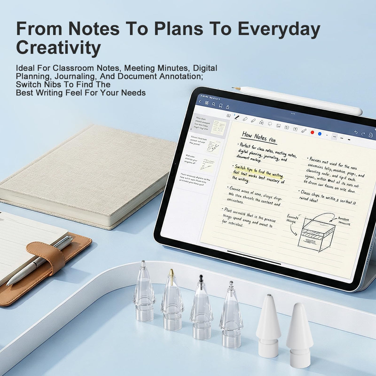 6 Pack White Pencil Tips for Apple Pencil Z955681